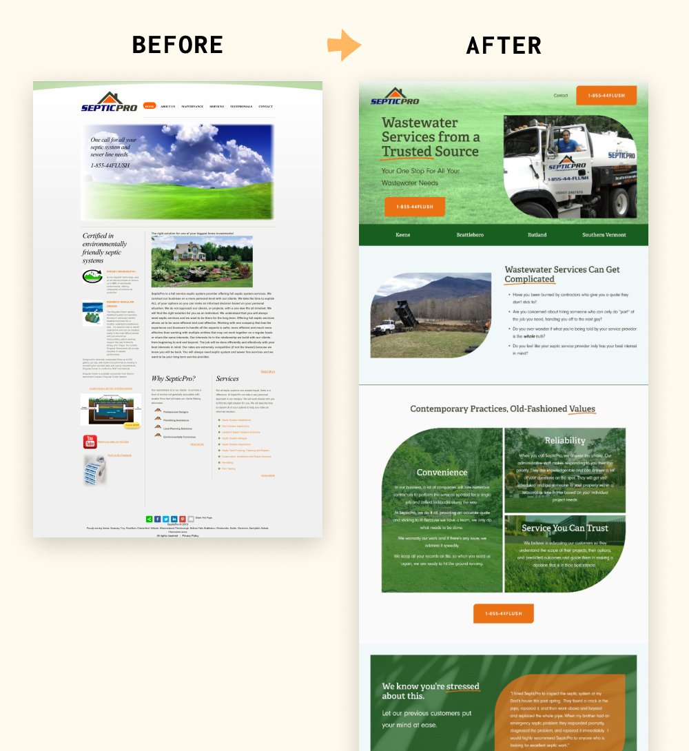 septic pro before and after