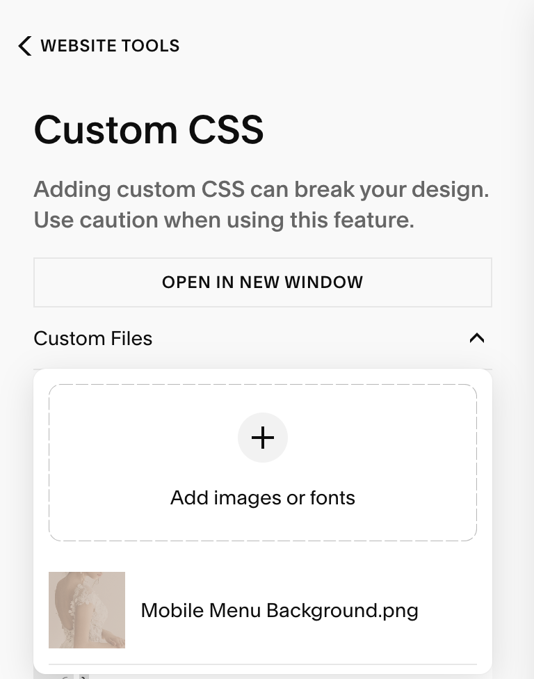 Add custom file
