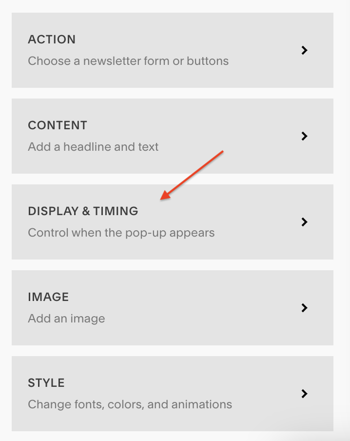 Select Display and Timing