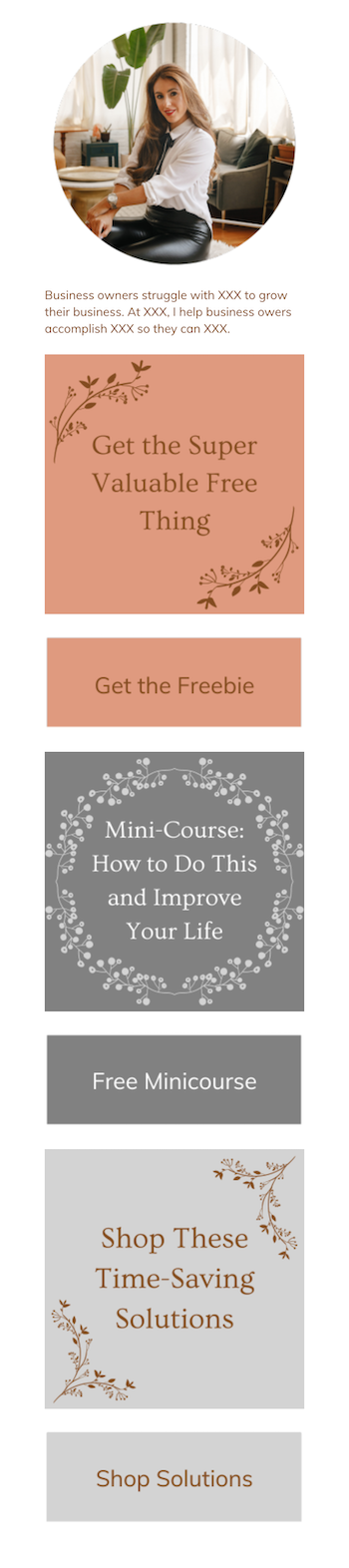 Summary block sidebar variation