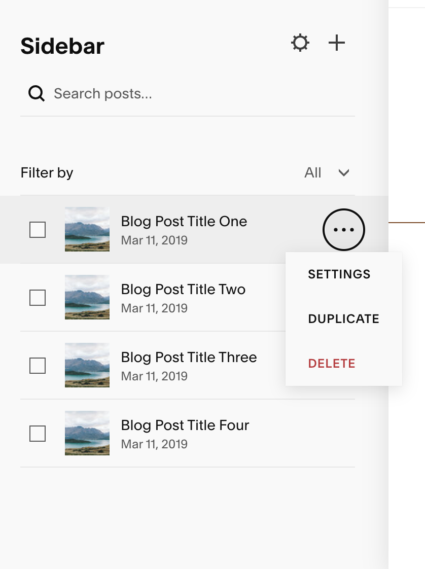 Name your blog 'sidebar' and delete the example posts