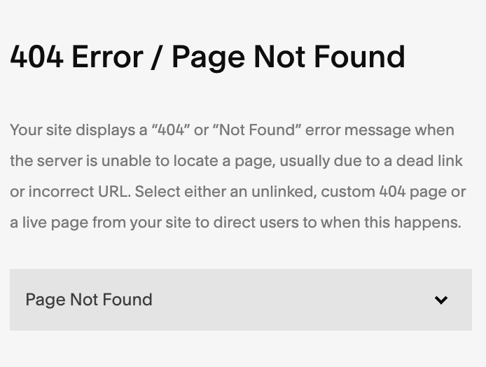 Error 404/Page Not Found