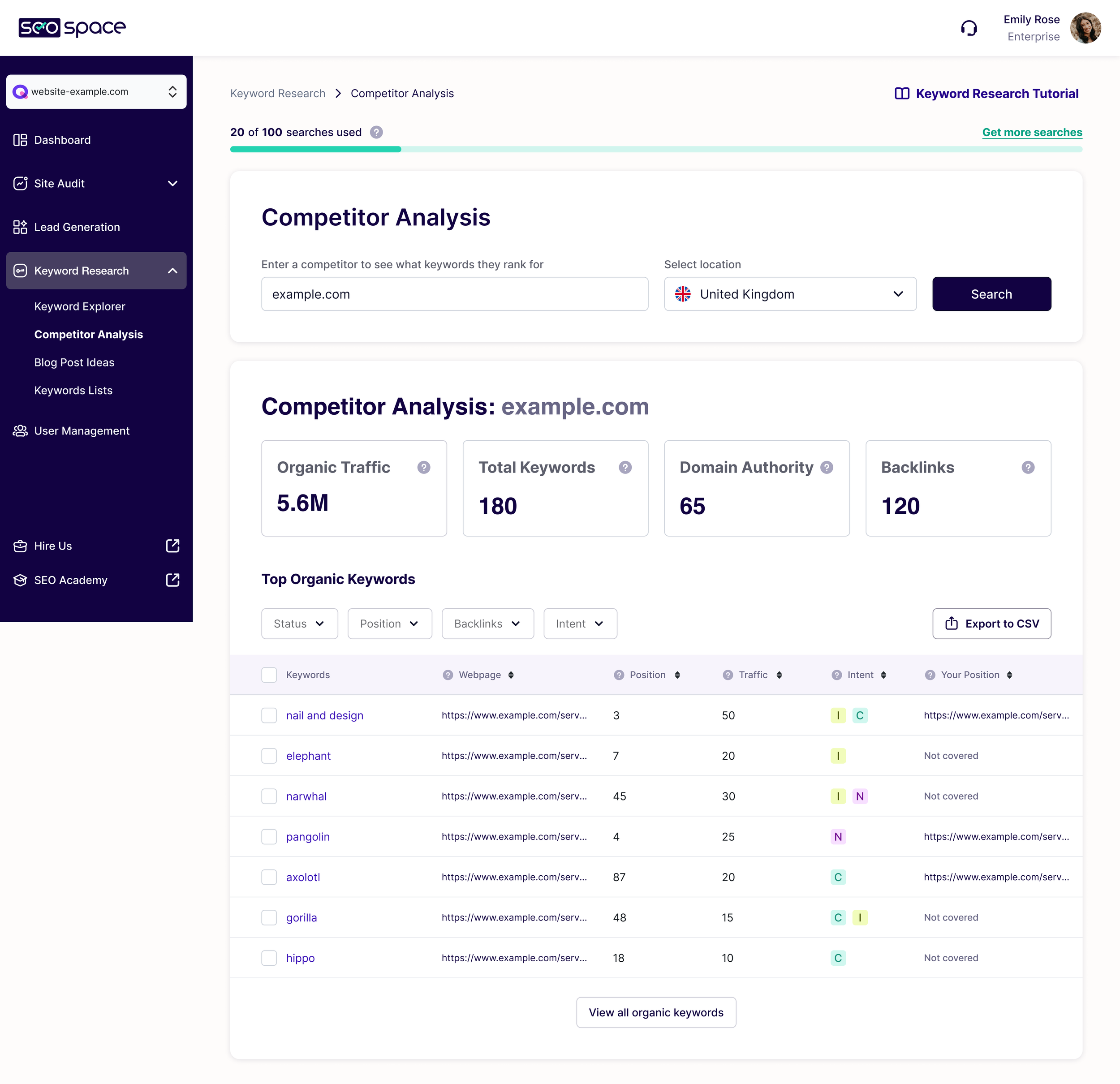 Competitor Analysis Search