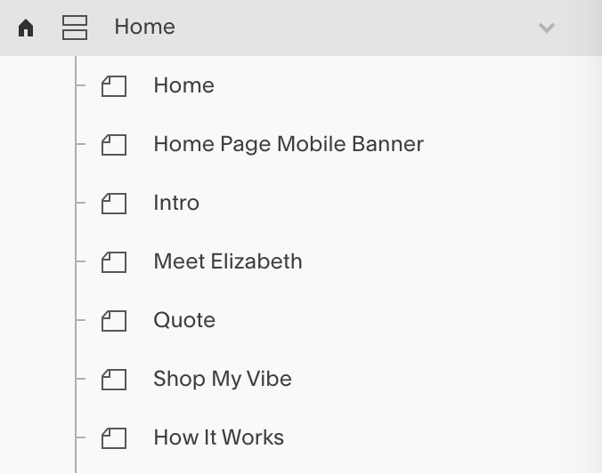 Squarespace index pages
