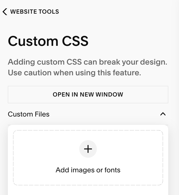Custom CSS Add images or fonts