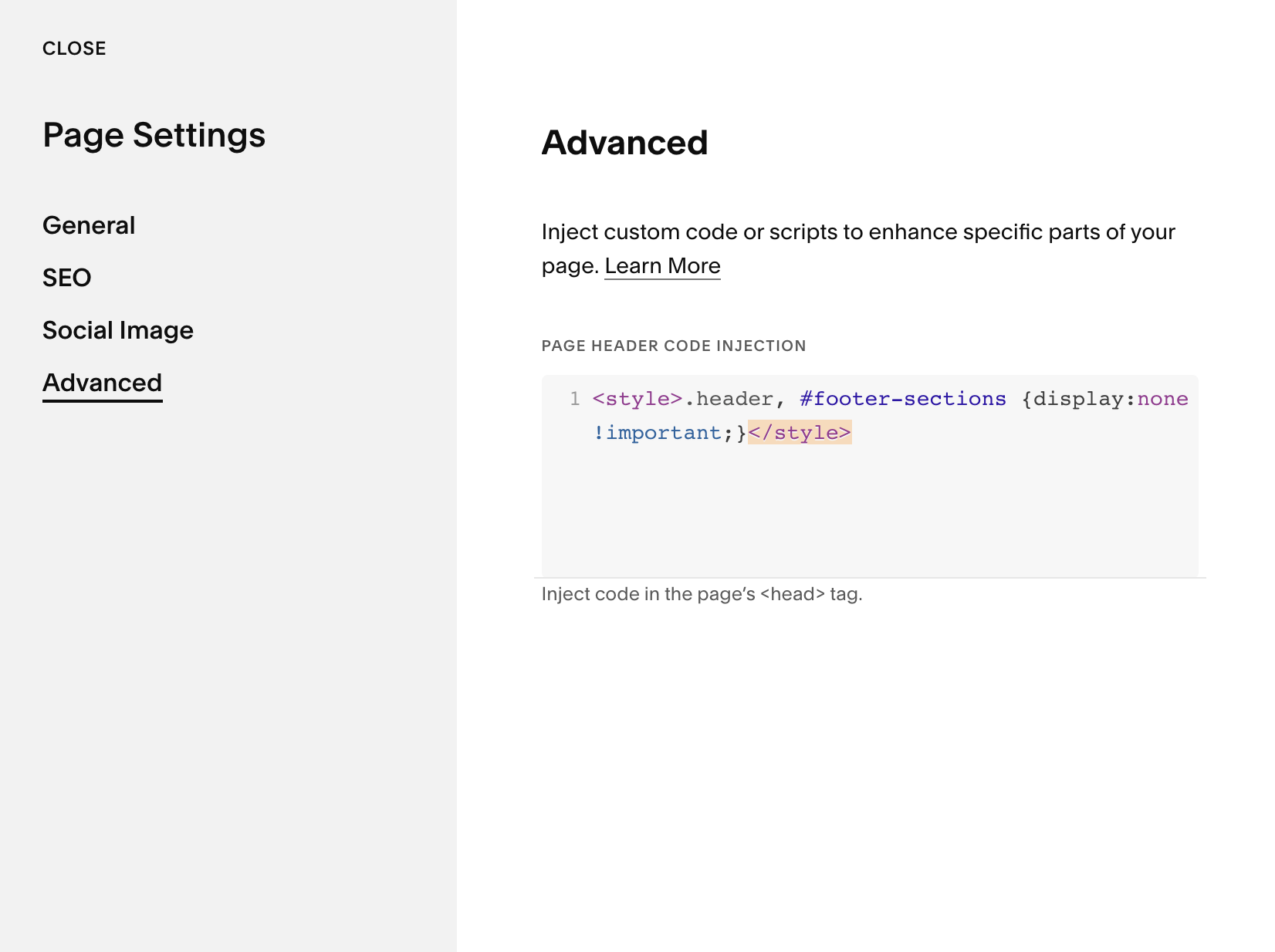 Add this code to remove the header and footer