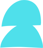 blue stacked half circle icon