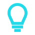 blue lightbulb icon