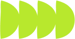 lime green half circles in a row