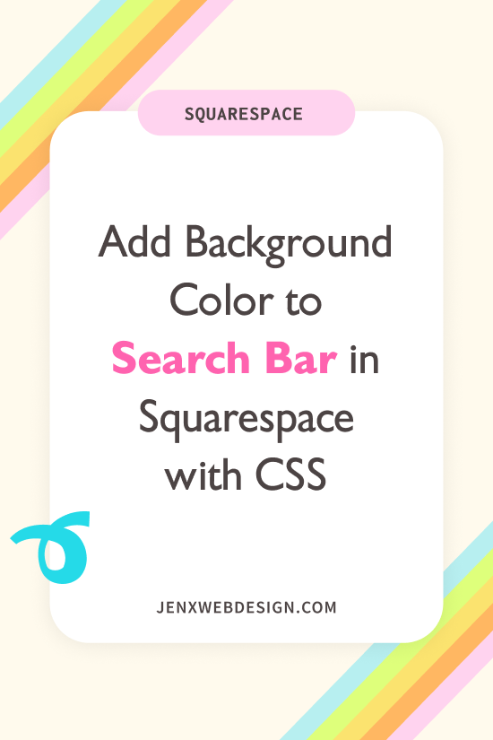 Add Background Color to Search Bar in Squarespace with CSS