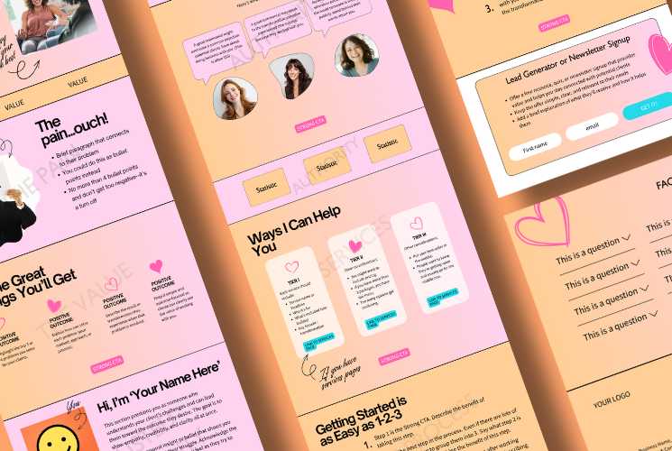 Canva website wireframe