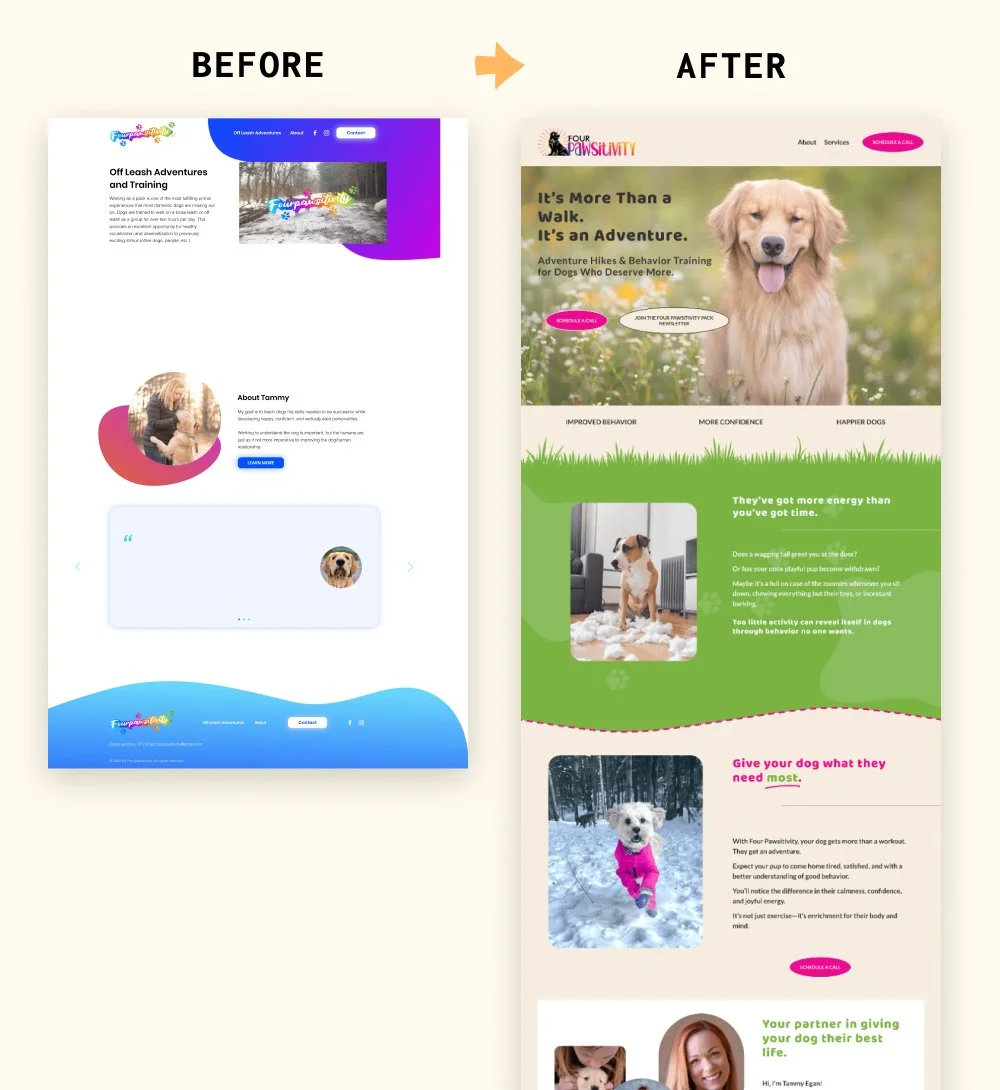 four pawsitivity before and after