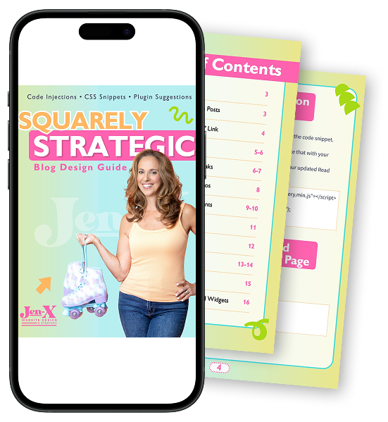 iphone mockup of squarely strategic blog design guide