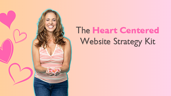 jen holding confetti in her hand with a pink background with hearts