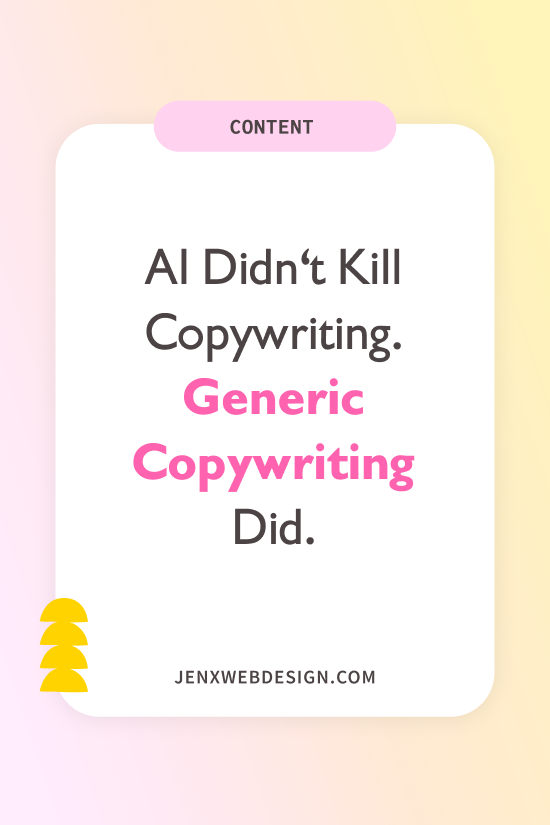 AI Didn't Kill Copywriting. Generic Copywriting Did.