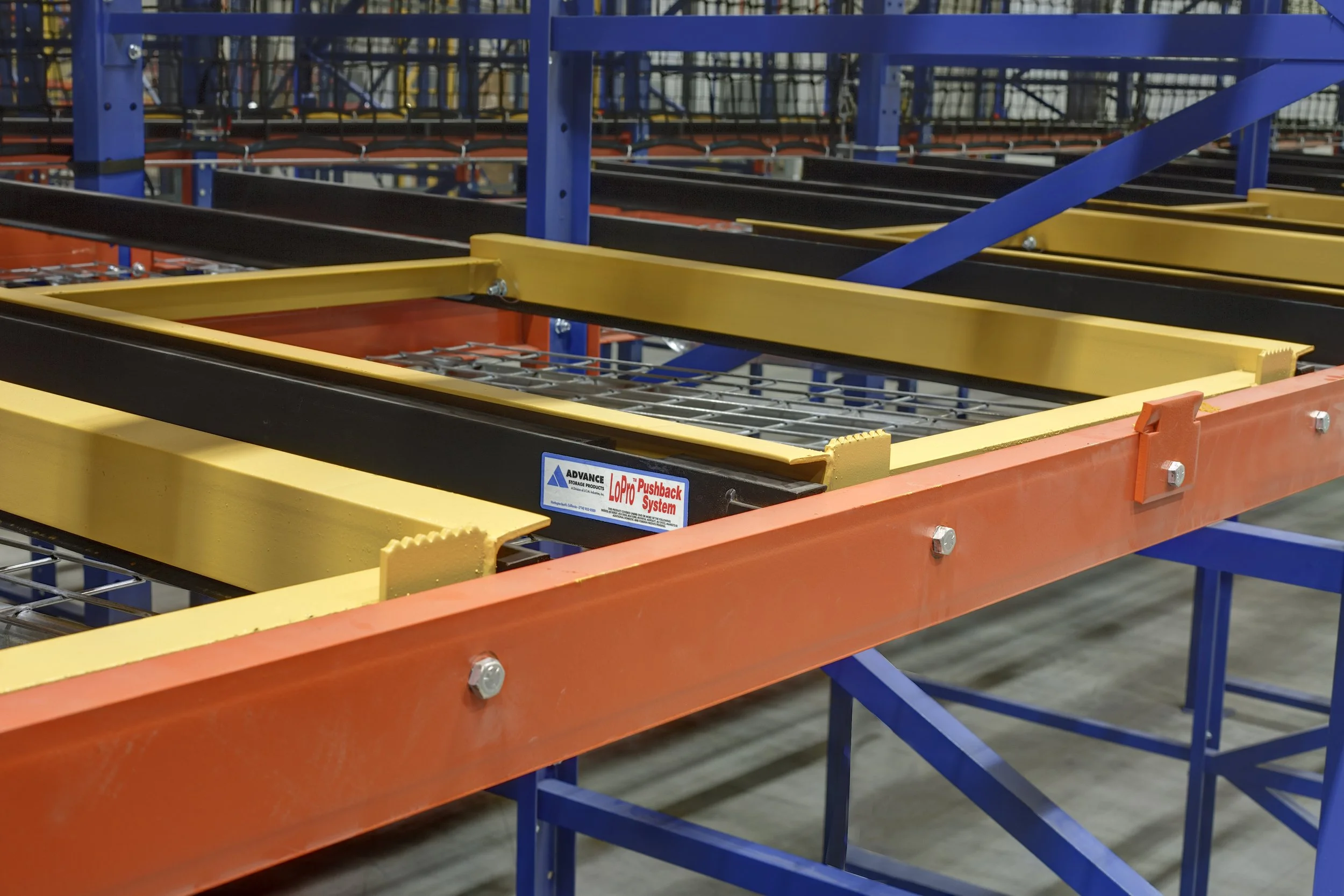 Empty pushback rack carts.