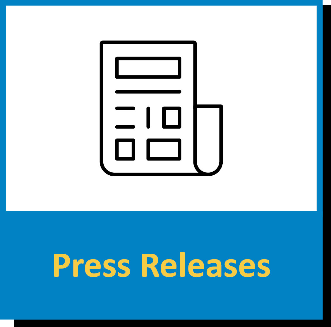 Paper icon with the text 'Press Releases.'