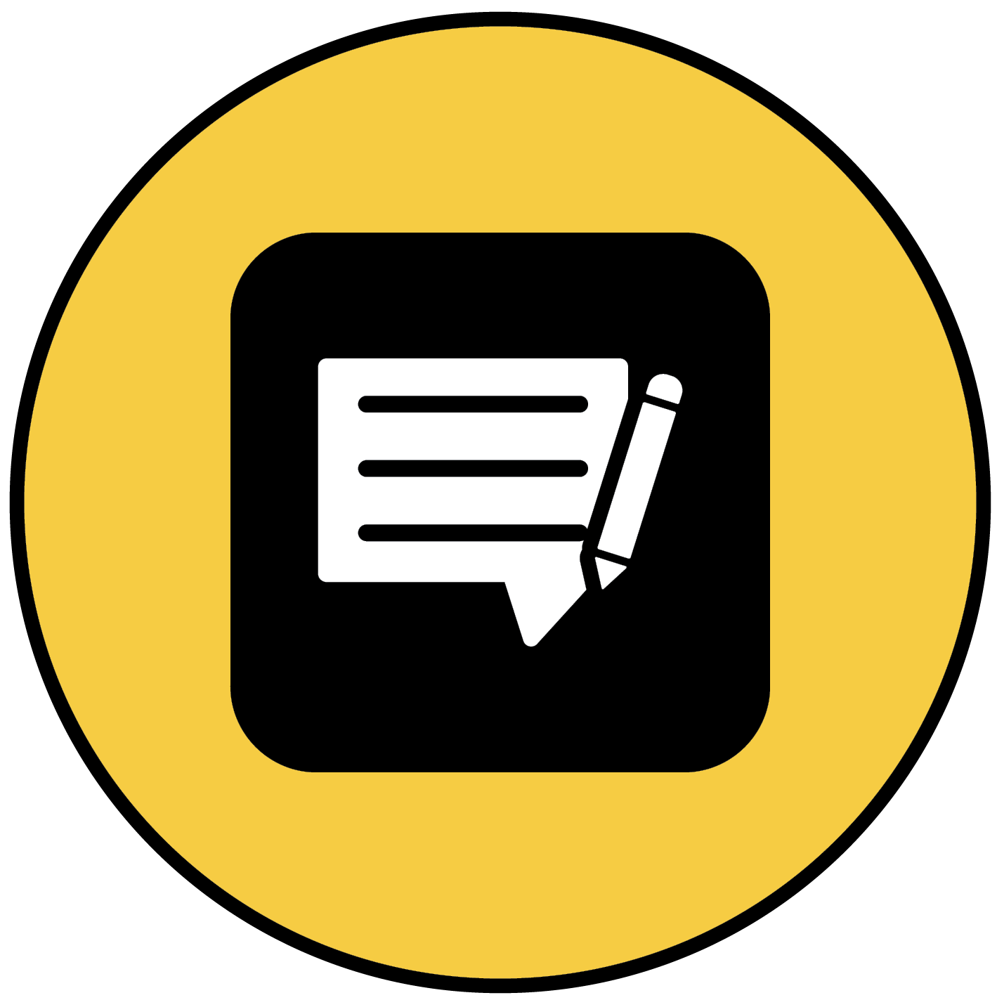 Icon of a speech bubble.