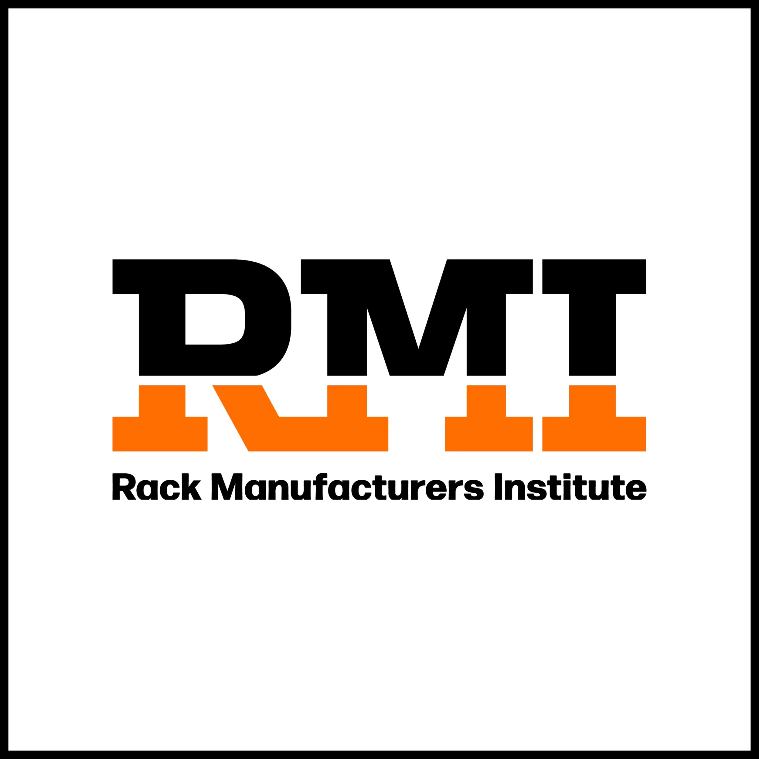 Logo of the Rack Manufacturers Institute with black text and orange accents.