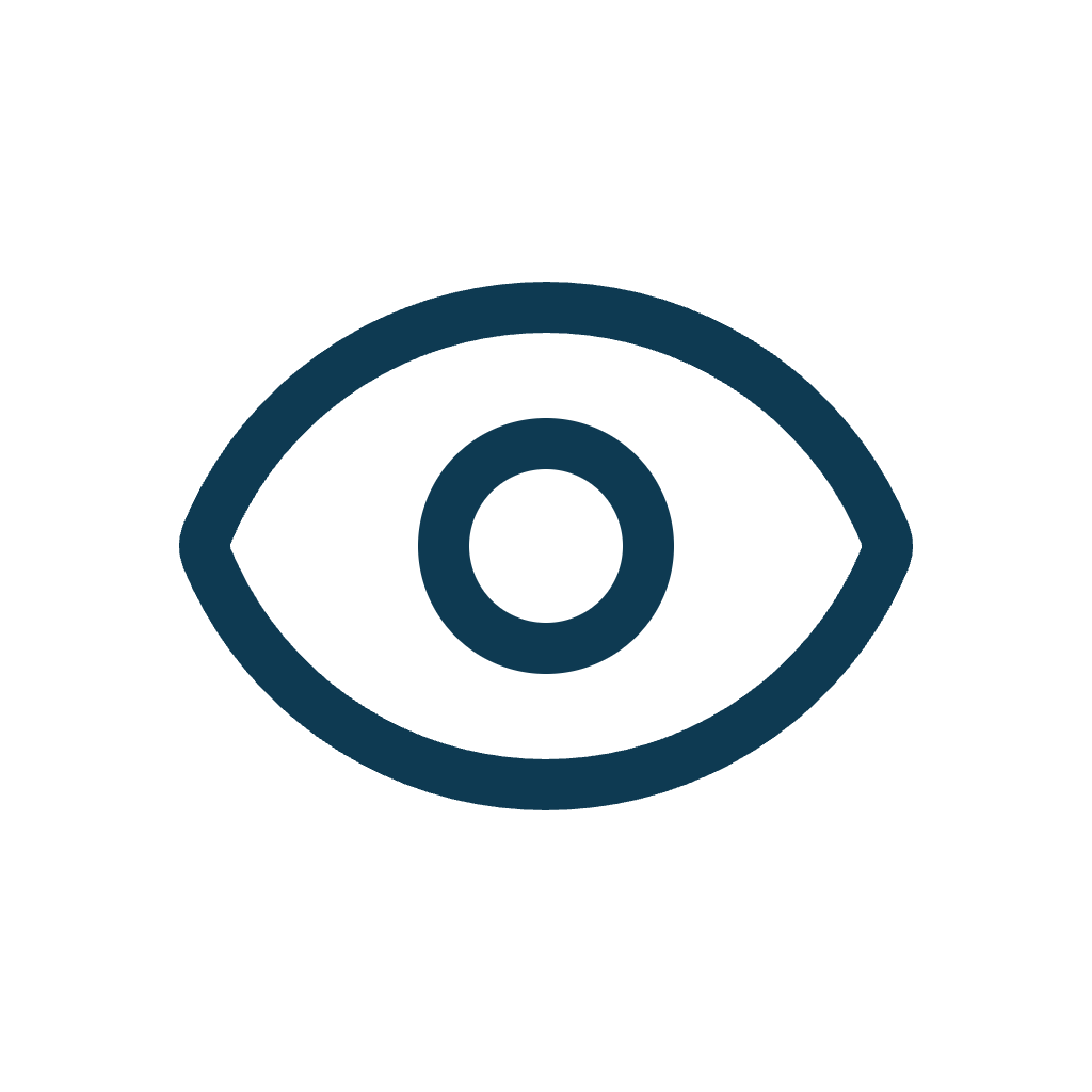 Icon of an eye, representing viewing or visibility.