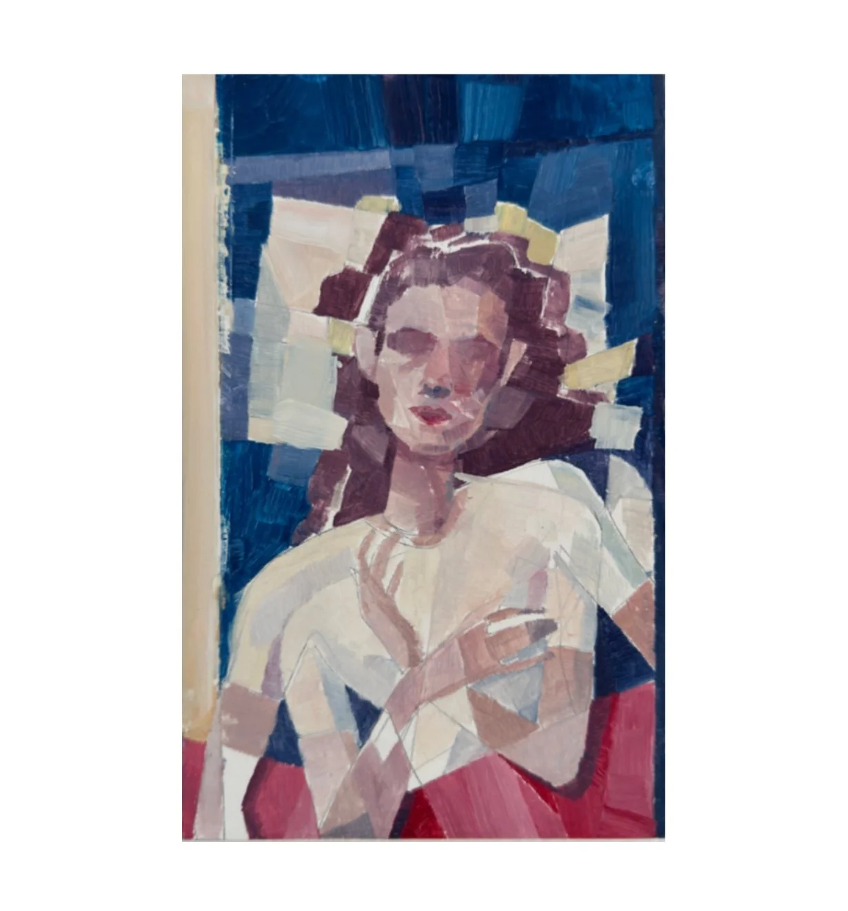 "Resting Lady nr. 03" 
11,5x18,3 cm. Acrylic, Oil paint & oil sticks on paper.

Available. 
Email: nadia.oerneborg@gmail.com for inquiries.