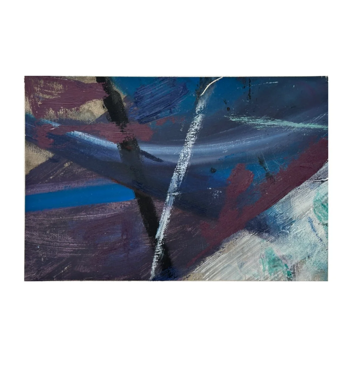 "Exploration For In Between Being" 
14x22 cm. Oil paint on canvas.

SOLD.