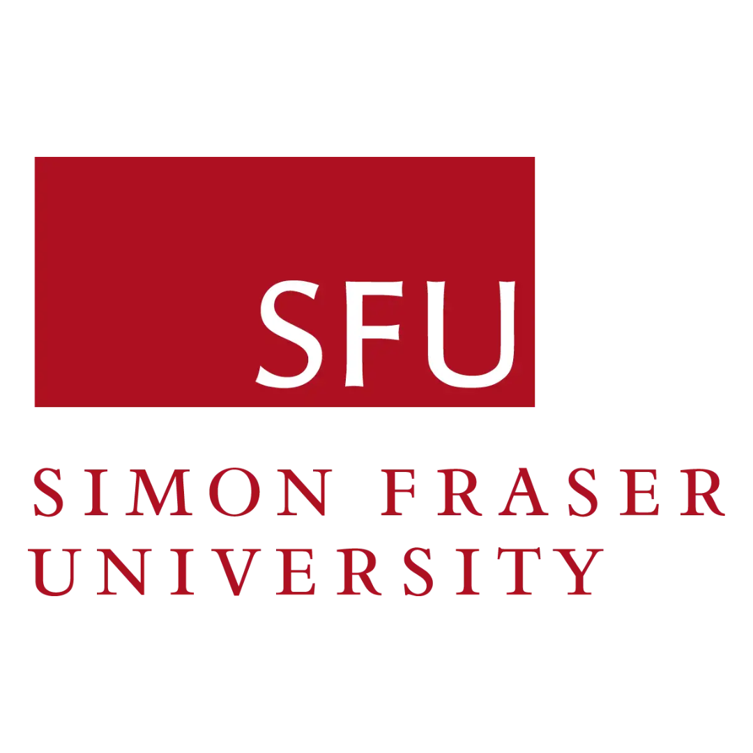 SFU logo with red square and white text, and the words 'Simon Fraser University' below.