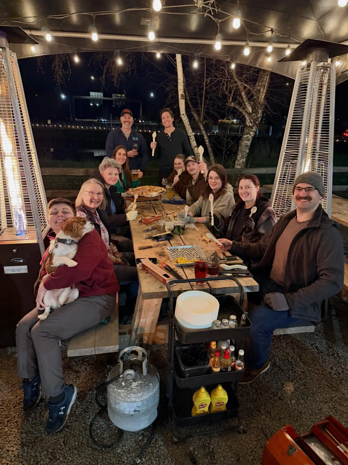 What a perfect night for spoon carving! Check out @woodspoonclub &lsquo;s page for upcoming events at Formula!