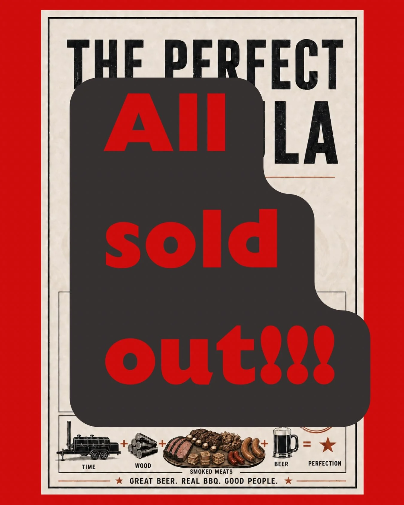 Thanks to everyone who came out today. The BBQ by meathouse is now completely sold out!