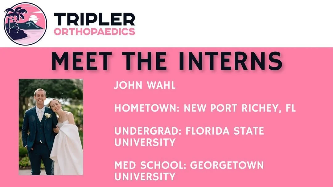 Introducing one of our interns, John &ldquo;John Wall&rdquo; Wahl

When he&rsquo;s not surfing or training for triathlons, you&rsquo;ll see him with his classic thousand yard stare loving the ortho life (he promises he&rsquo;s having a good time) 

W