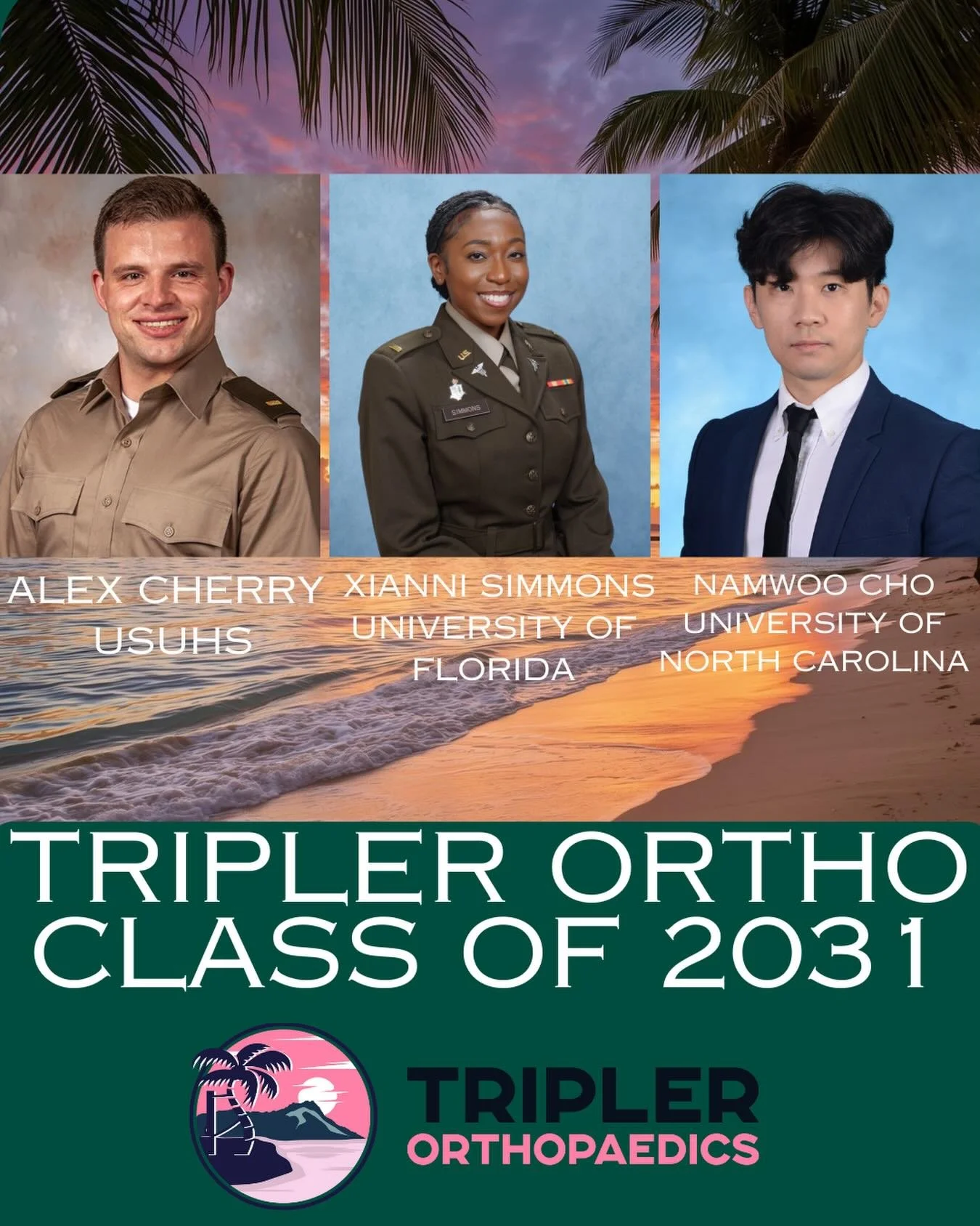 Excited to announce our Tripler Ortho resident class of 2031! Congratulations to our newly matched med students and welcome to the Ohana 🤙🏾🦴

@milortho 
#matchday #ortho #residencymatch