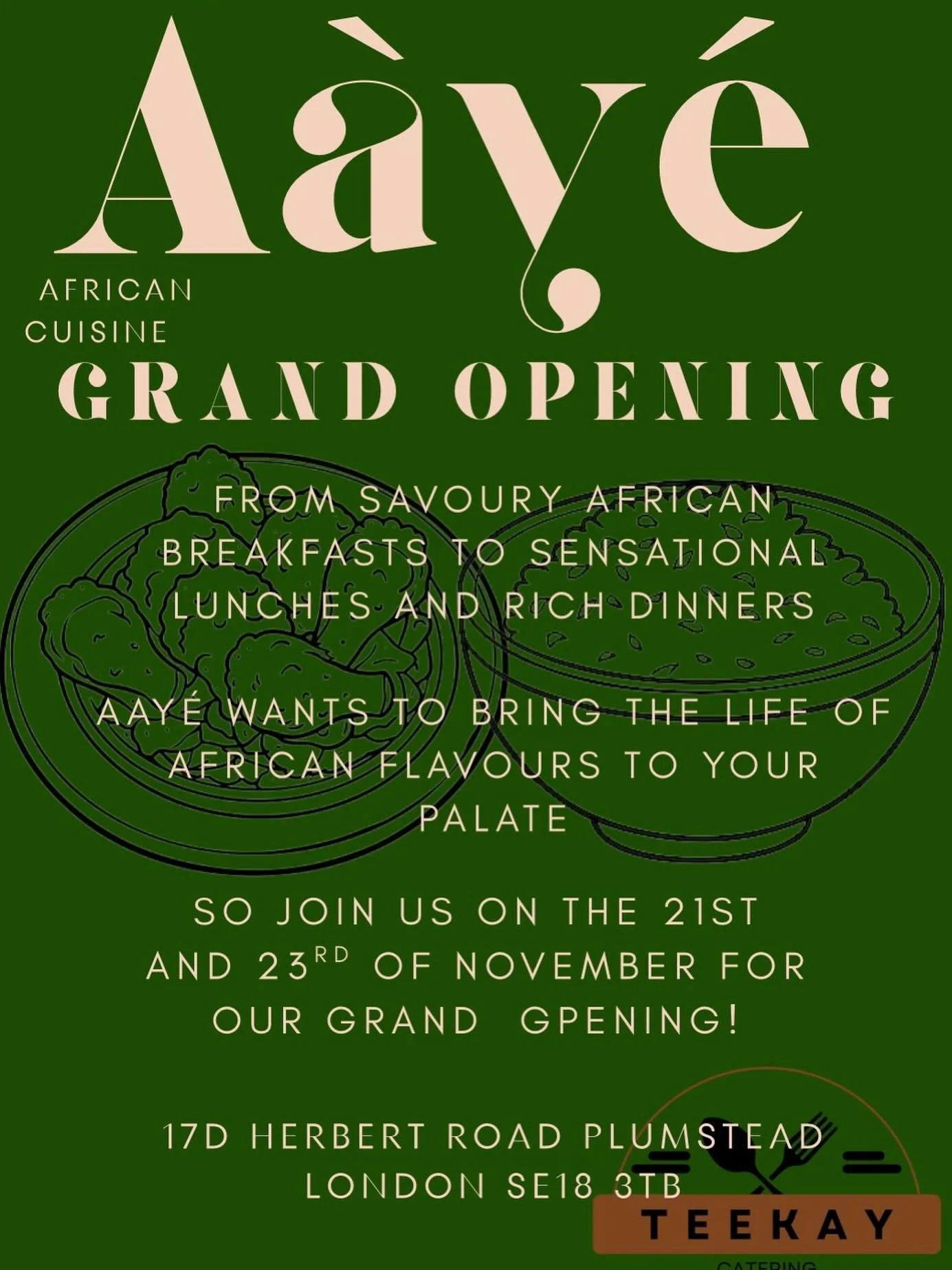 MAJOR ANNOUNCEMENT🗣️🔊👏😮🎊🥳🍾 Opening night!! On the 21.11.25 at SE18 3TB&hellip;. Come Join us we promise you won&rsquo;t regret it!  It&rsquo;s not just food, ITS GOOD FOOD🤤  #foodie #nigeria#nigerian #nigerianfood #newrestaurant #opening #ope