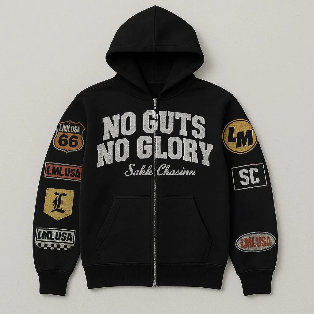 'No Gut's No Glory' Zip up Hoodie