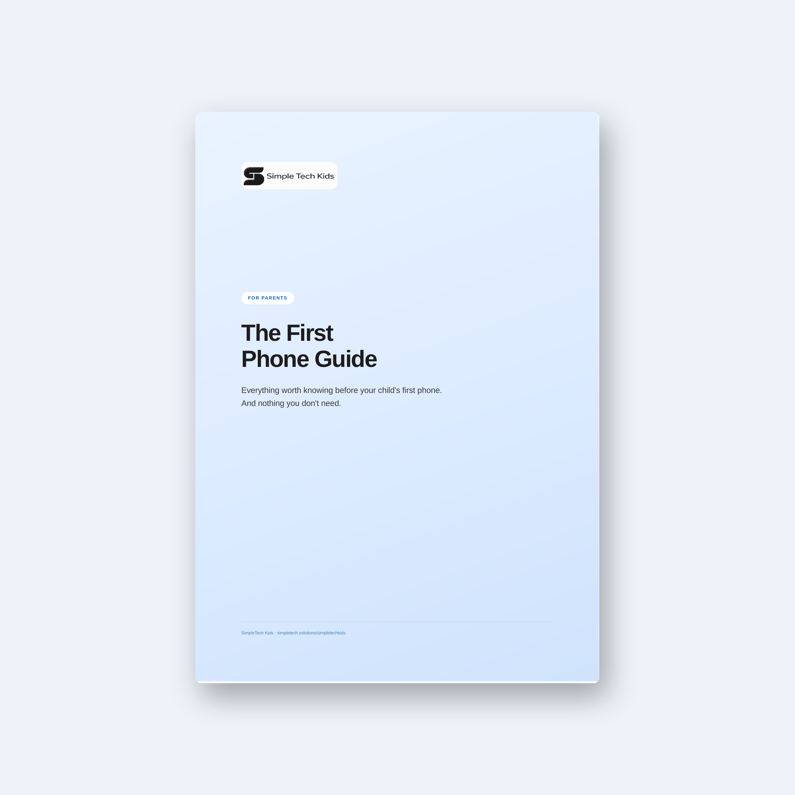 First Phone Guide