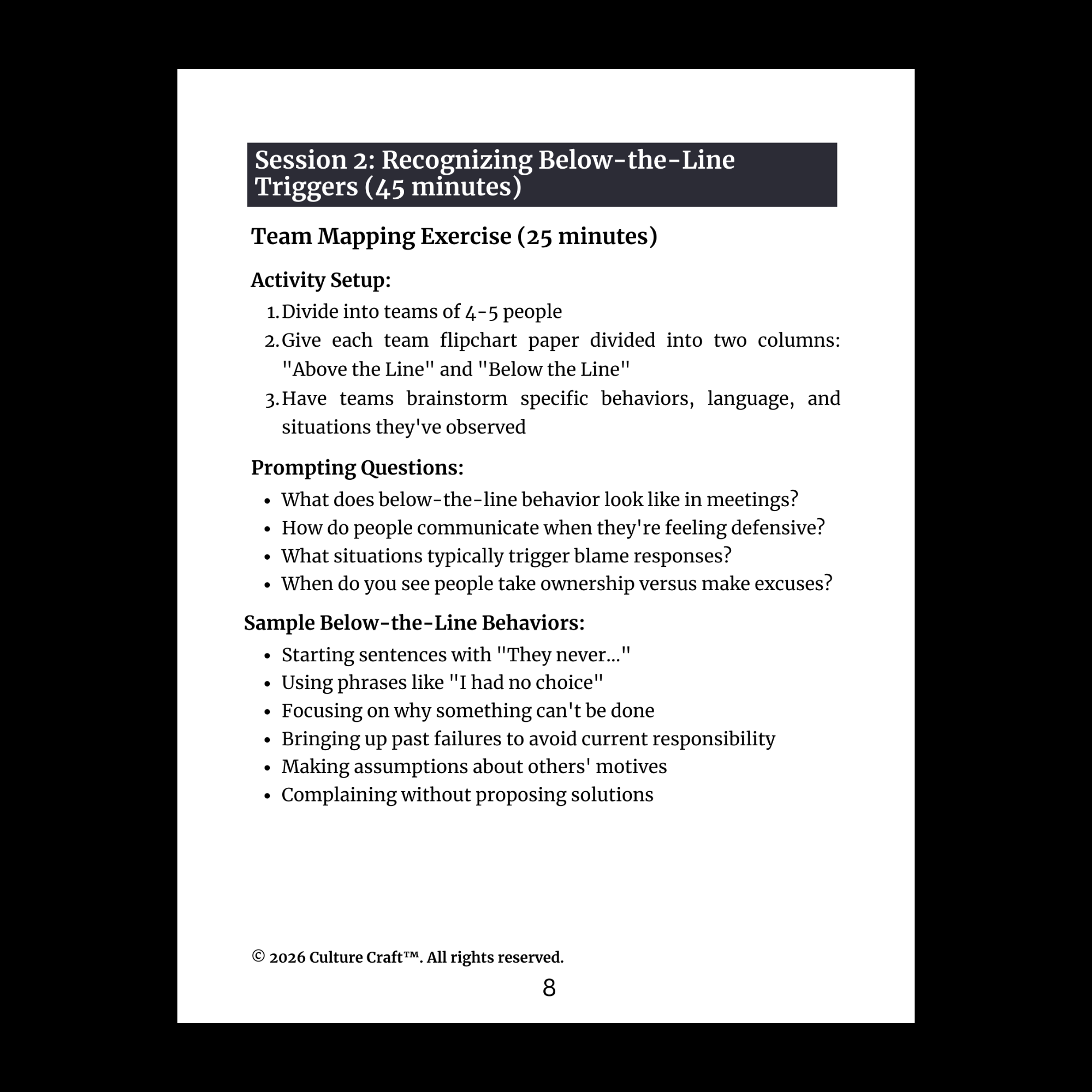 3. Facilitator Guide Sample Page