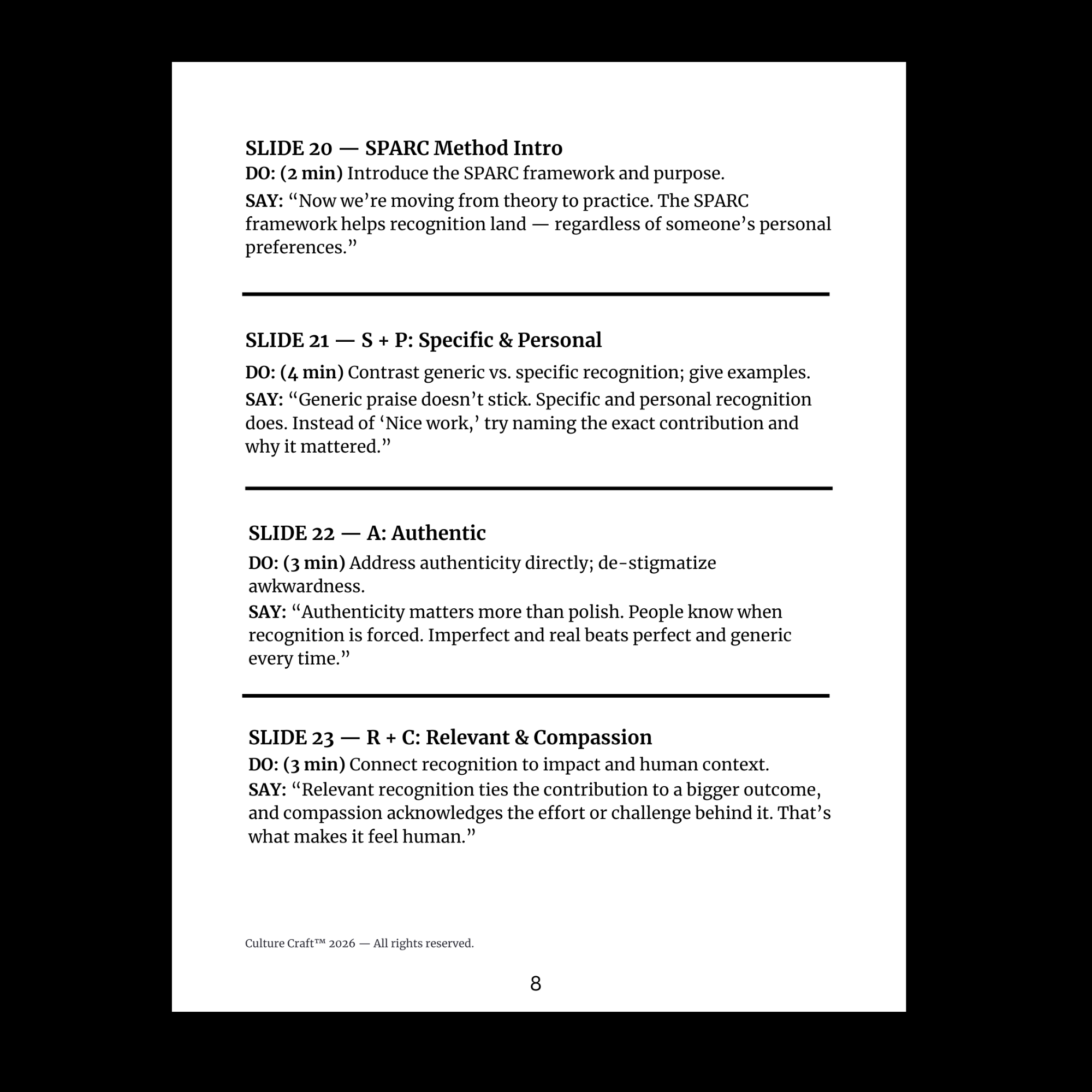 5. Facilitator Script Sample Page