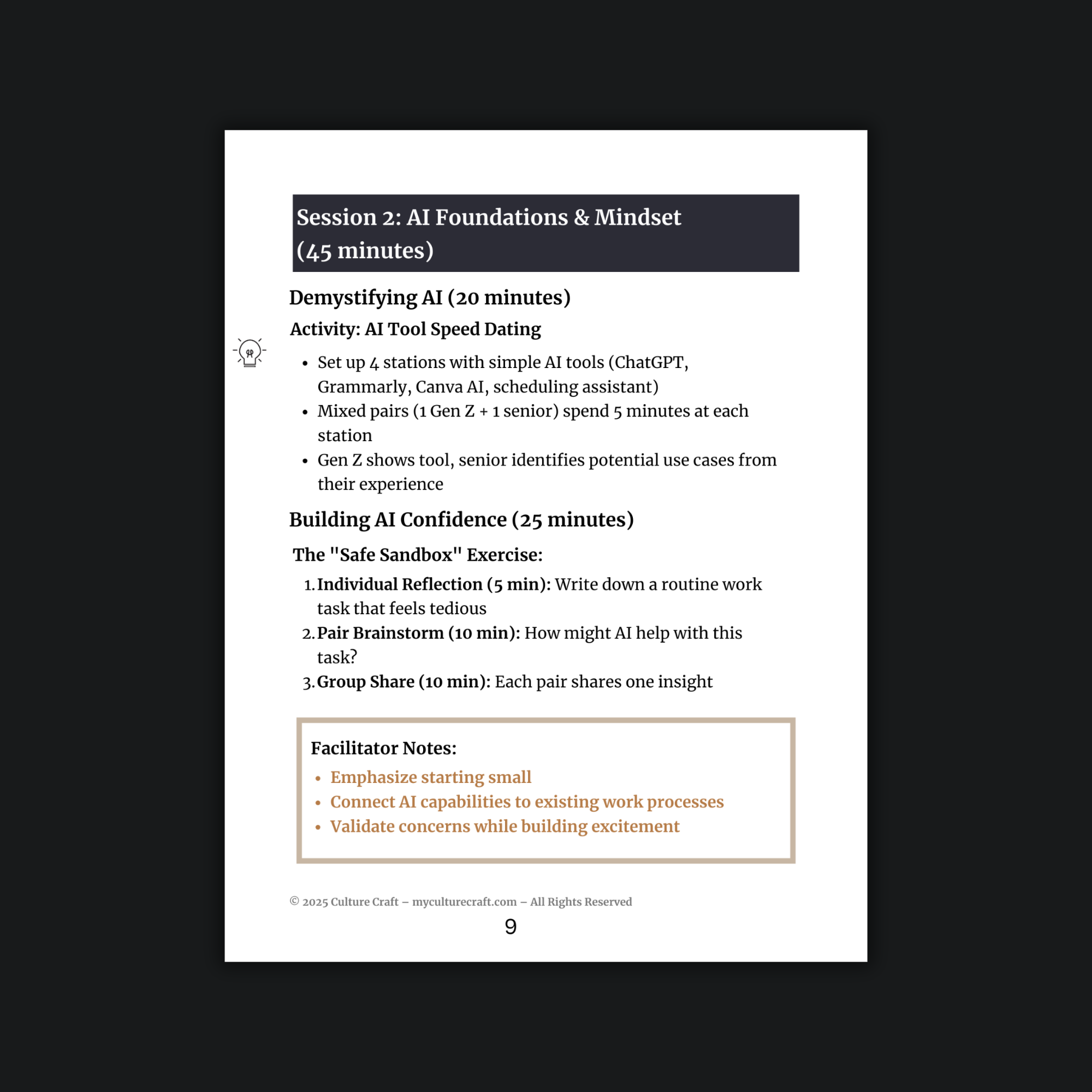4. Facilitator Guide Sample Page