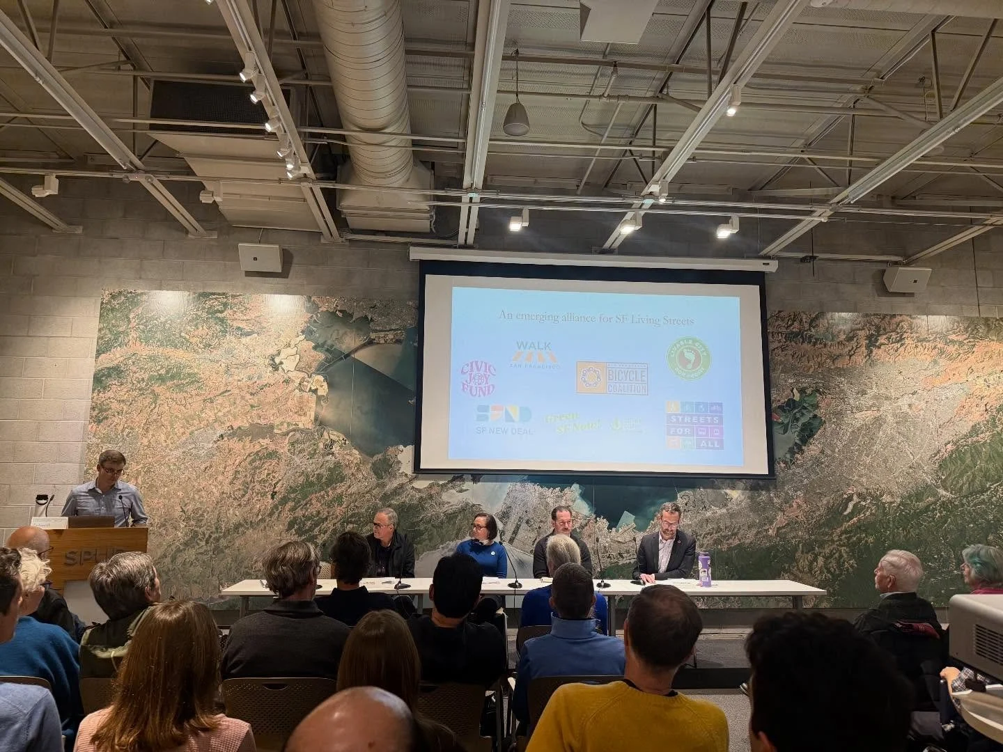Was looking forward to tonight&rsquo;s event at @spur_urbanist organized by @mtbiggar and it did not disappoint! Matt Biggar gave a talk about systems change based on his new book, Connected to Place, and facilitated a panel with Simon Bertrang of @s