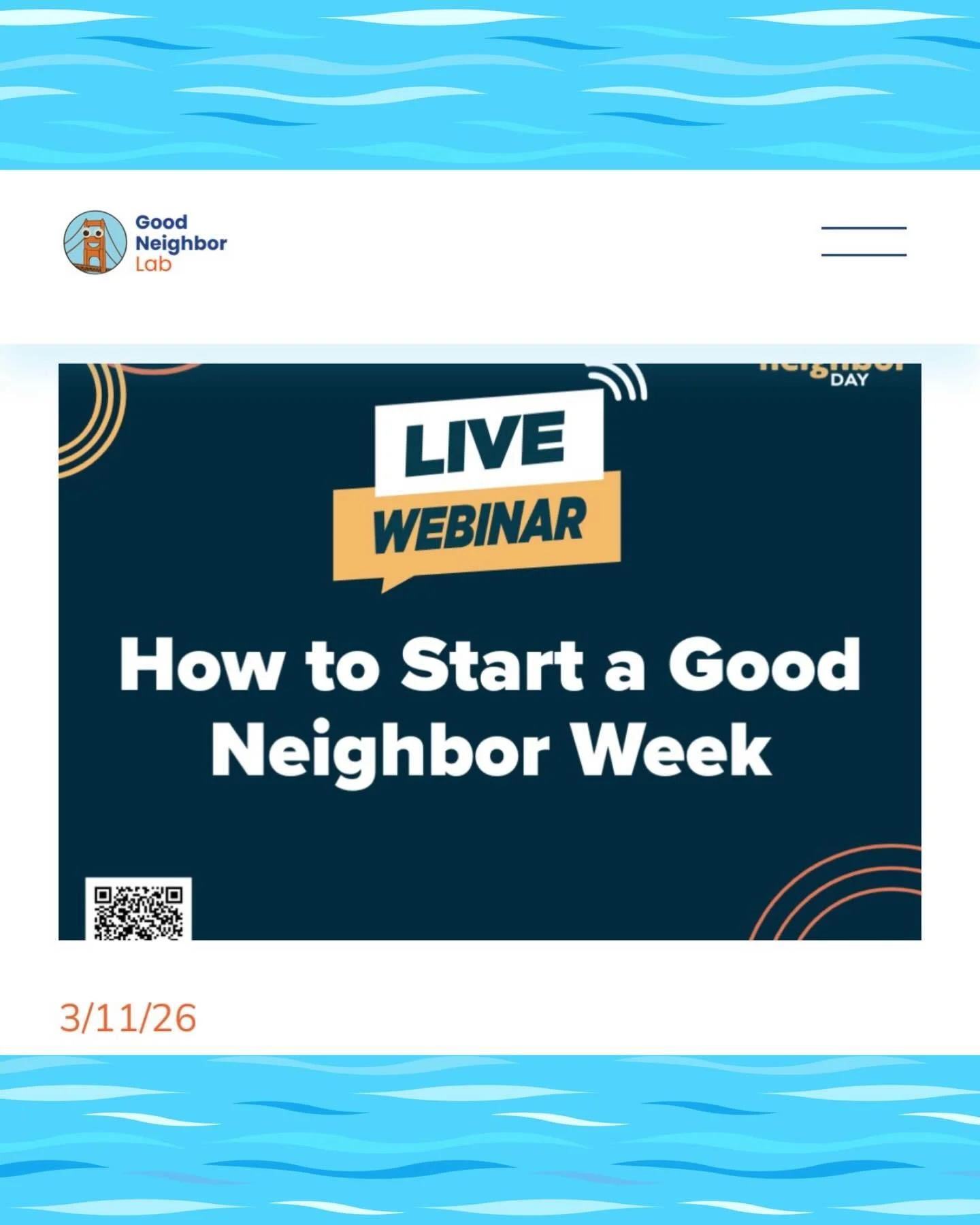 Video of yesterday&rsquo;s webinar is up on blog.goodneighborlab.org! Thank you to everyone who joined :)