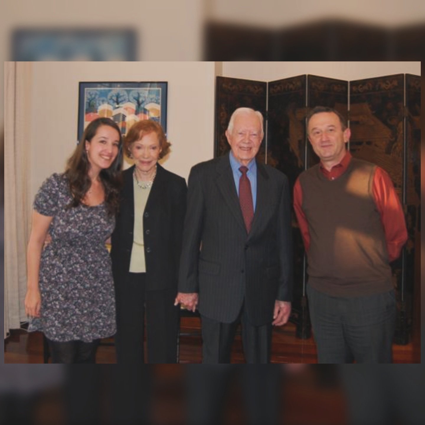 💫💫💫 Life is so surreal sometimes.. I met President Jimmy Carter in 2011 when I was working at the US Consulate in Guangzhou, China, under the Obama administration. Jimmy Carter and his wife Rosalynn Carter spent time with consulate staff as part o