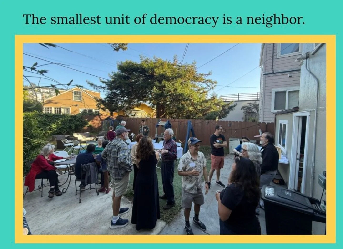 🥗 Last year I kept procrastinating on hosting a potluck for my neighbors, so I asked everyone in San Francisco to do it at the same time (I like to peer pressure myself).

⏳ Next thing I know, I&rsquo;m getting invited to present at multiple confere