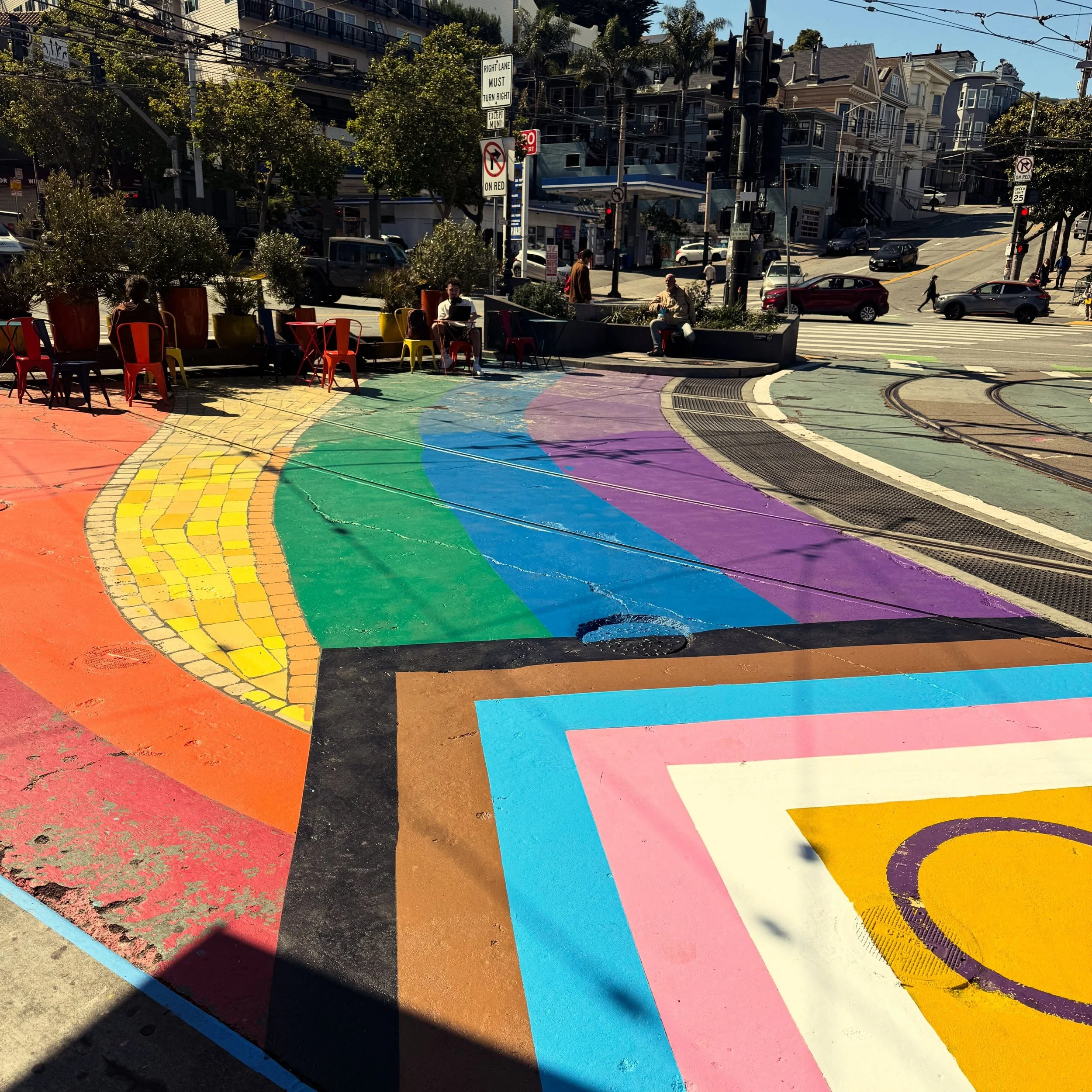 Do you want to get your hands dirty AND meet the coolest person in SF? Come to Jane Warner Plaza tomorrow and help @harry.breaux finish repainting the pride flag. Thanks @inthecastro for supporting this neighborhood beautification project!!