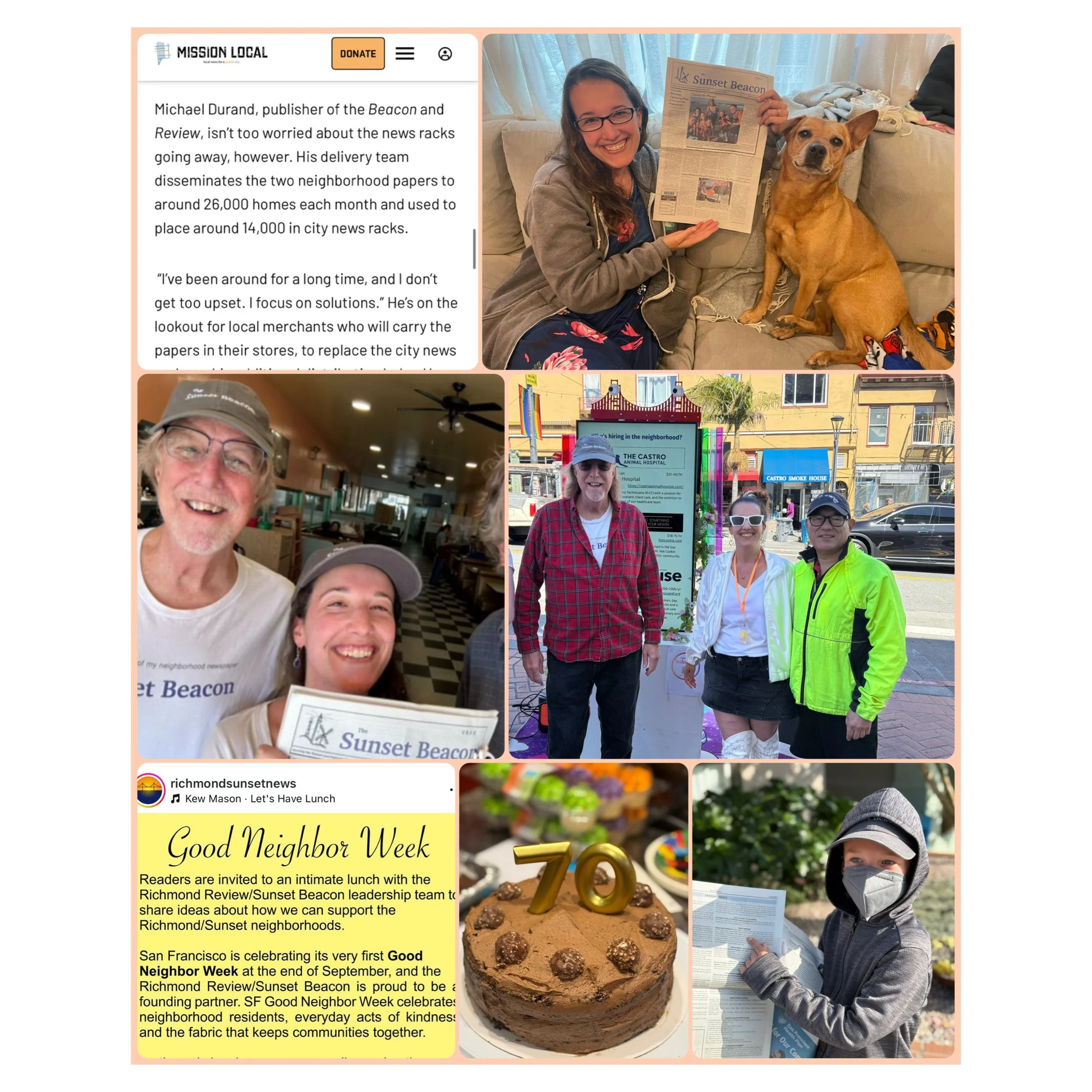 💔 Heartbroken that my friend Michael Durand is dying. Grateful to share what he means to me.

Top left: excerpt from the very first story I wrote about newspaper racks, featuring Michael

Top right: first time seeing my work in a print publication, 