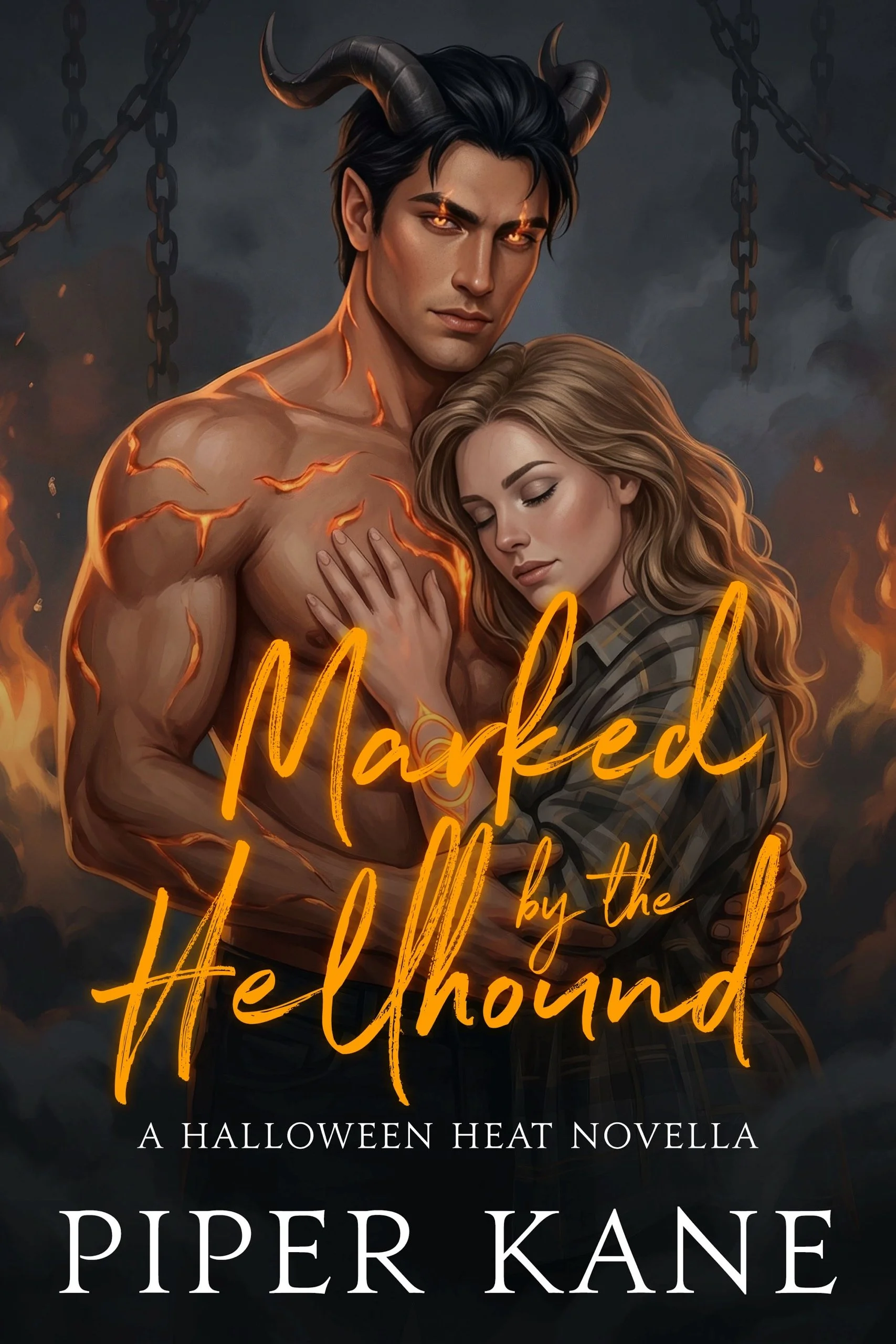 Book cover for Marked by the Hellhound by Piper Kane (Halloween Heat series)