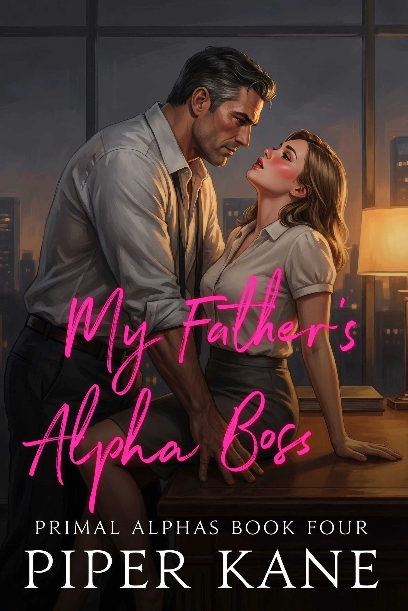 Book cover for My Father’s Alpha Boss by Piper Kane (Primal Alphas series)