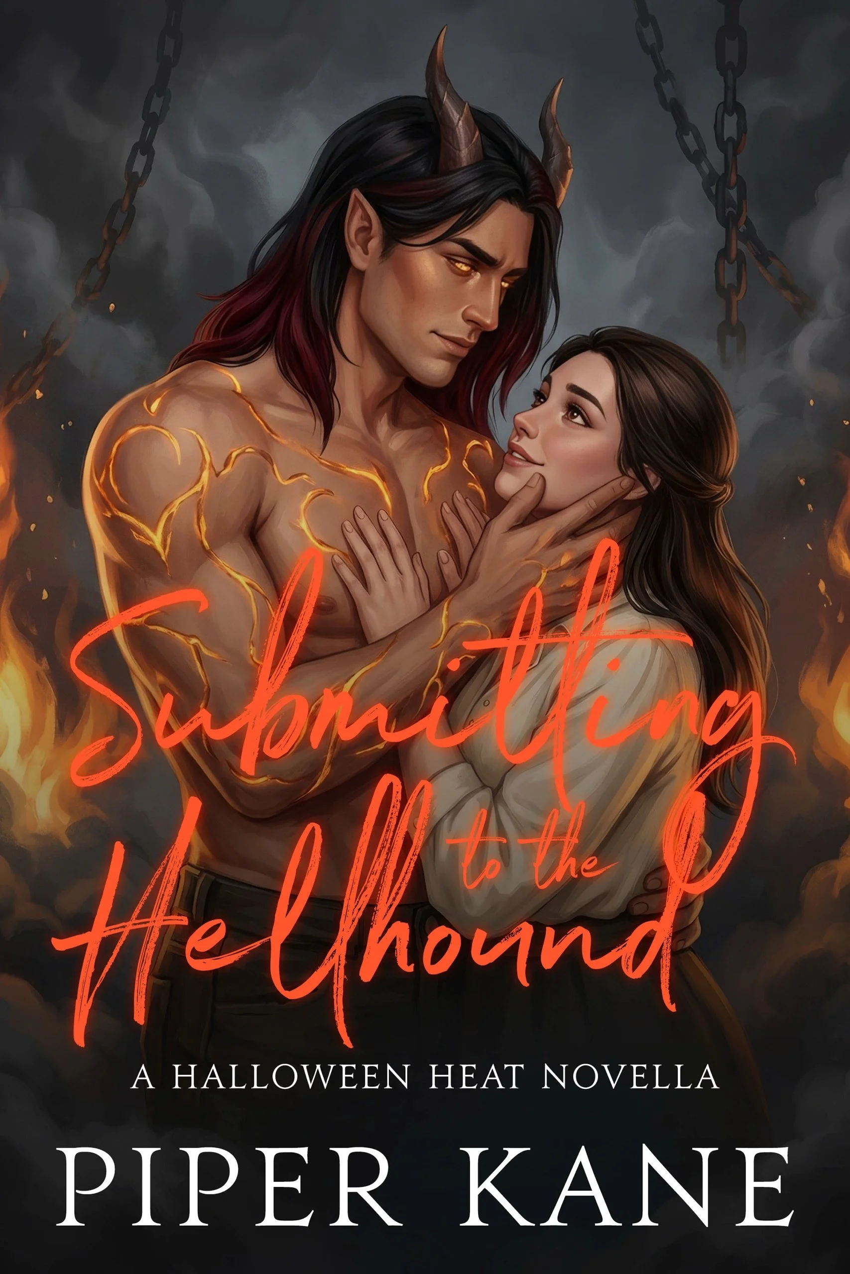 Book cover for Submitting to the Hellhound by Piper Kane (Halloween Heat series)