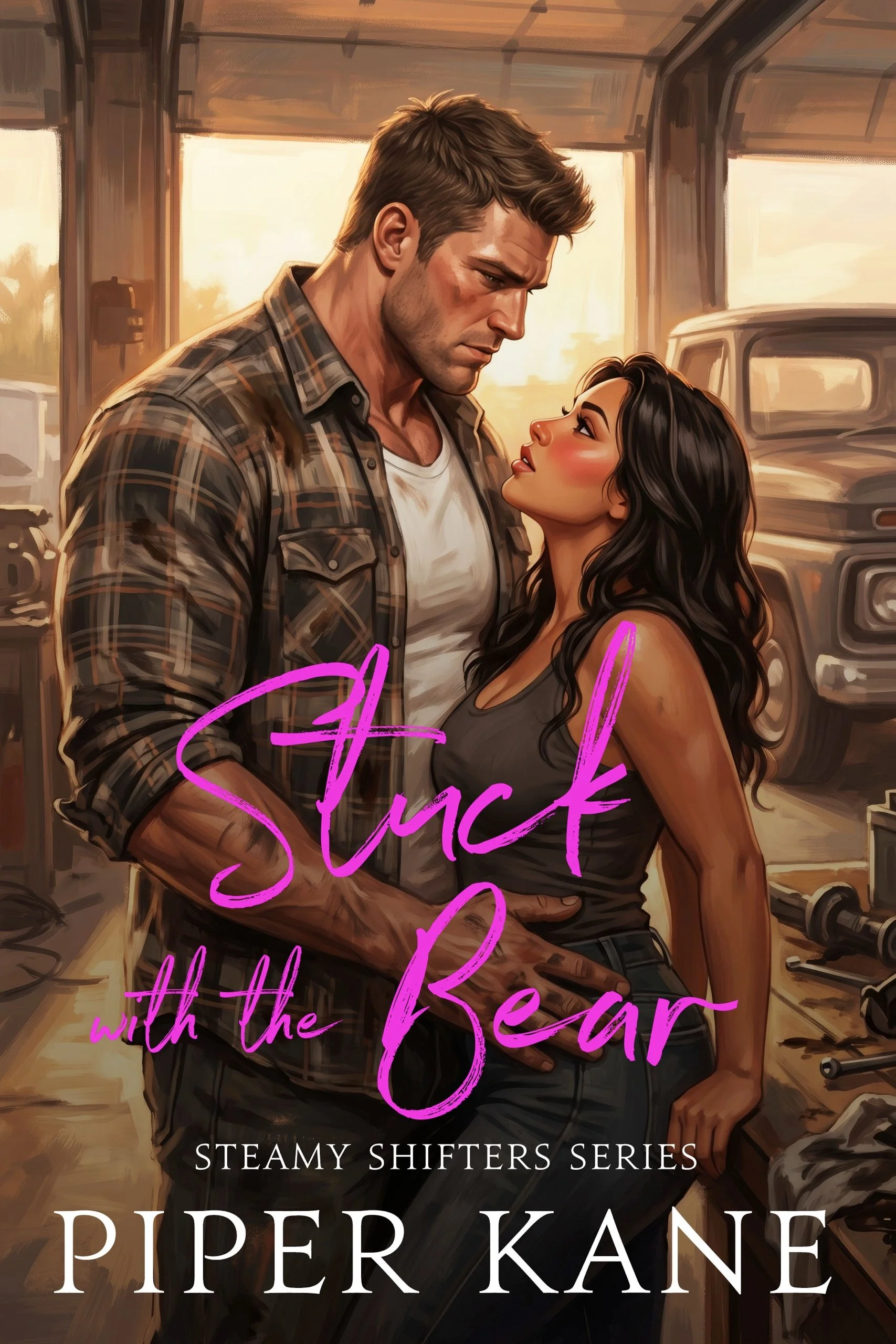 Book cover for Stuck with the Bear by Piper Kane (Steamy Shifters series)
