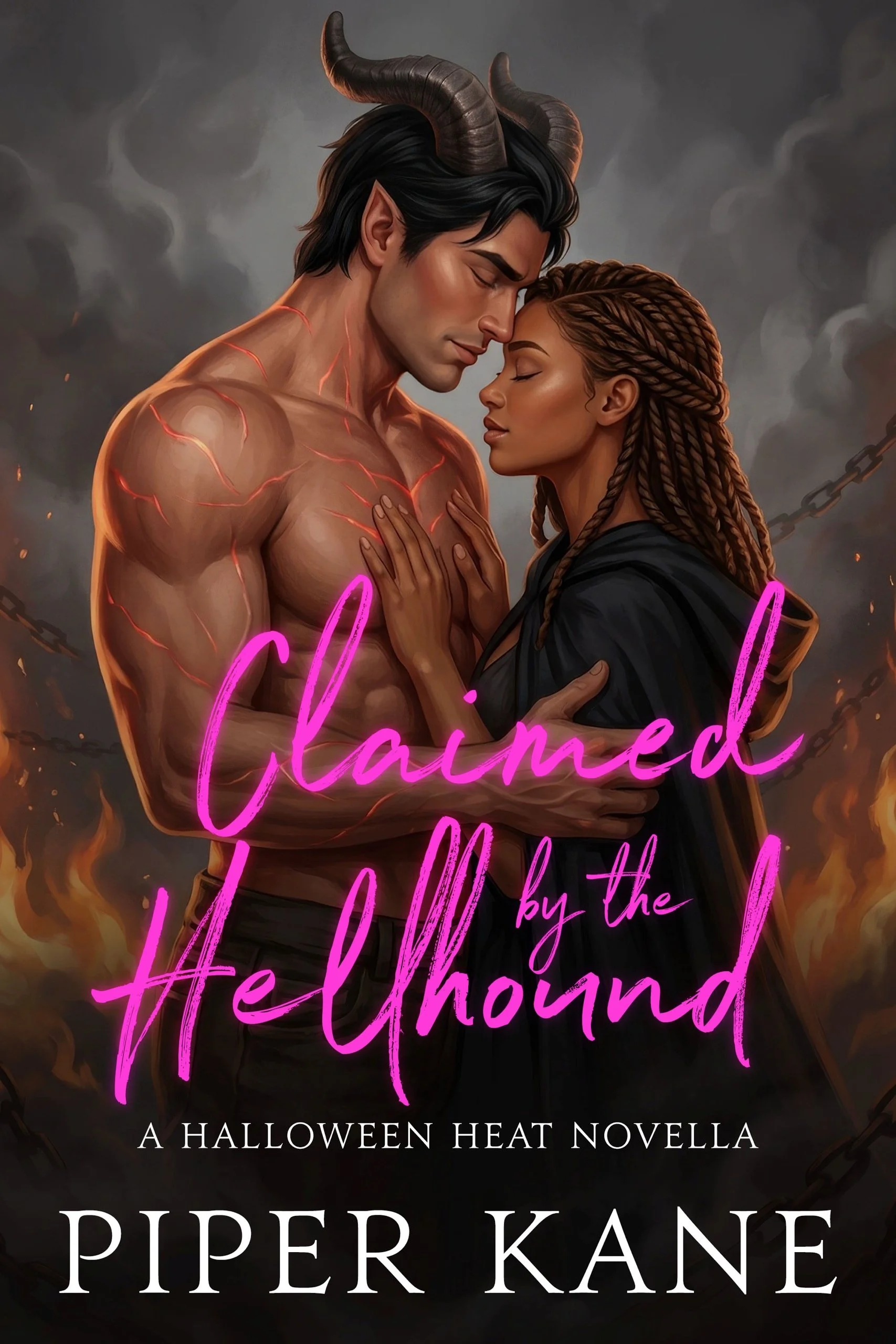 Book cover for Claimed by the Hellhound by Piper Kane (Halloween Heat series)