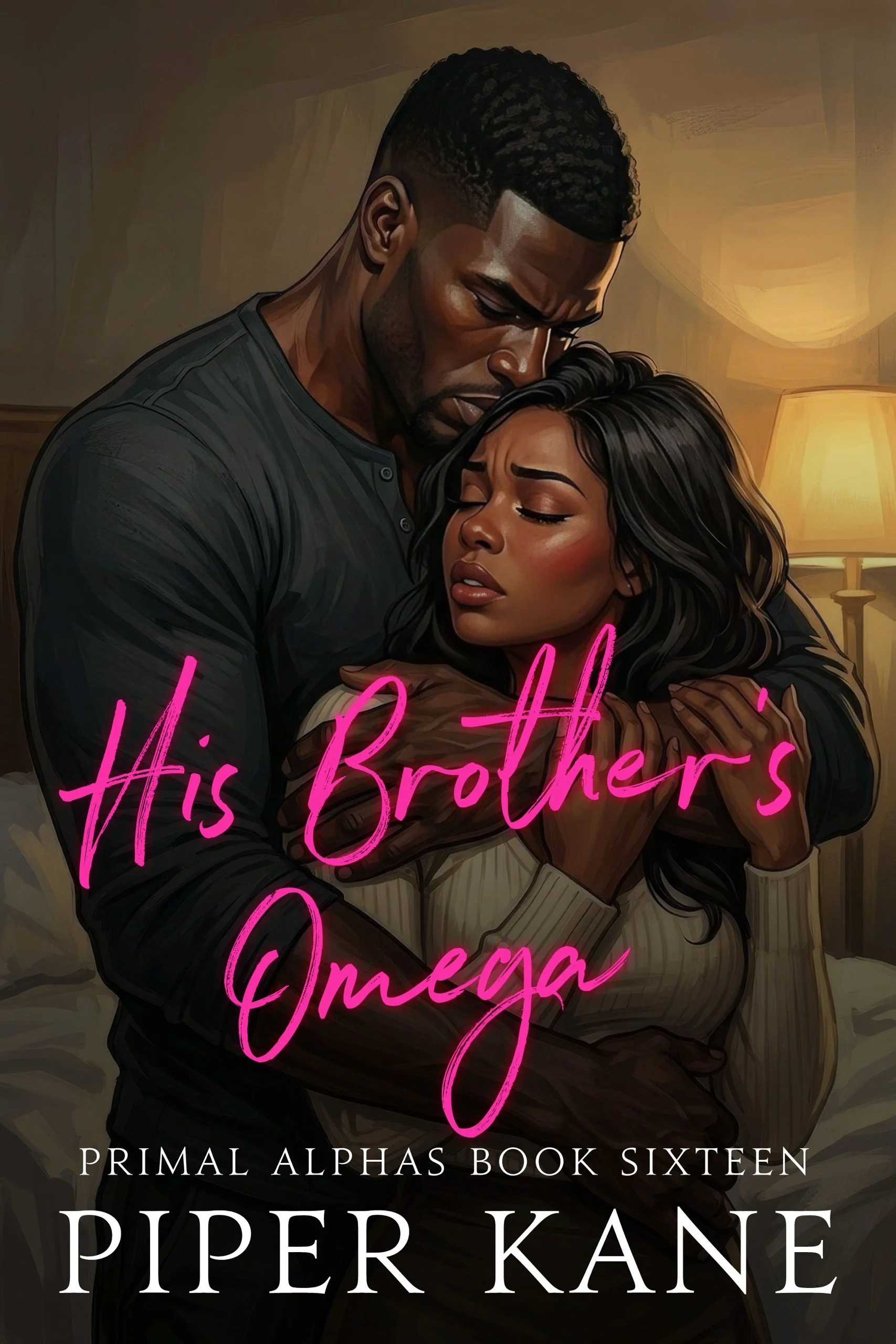 Book cover for His Brother’s Omega by Piper Kane (Primal Alphas series)