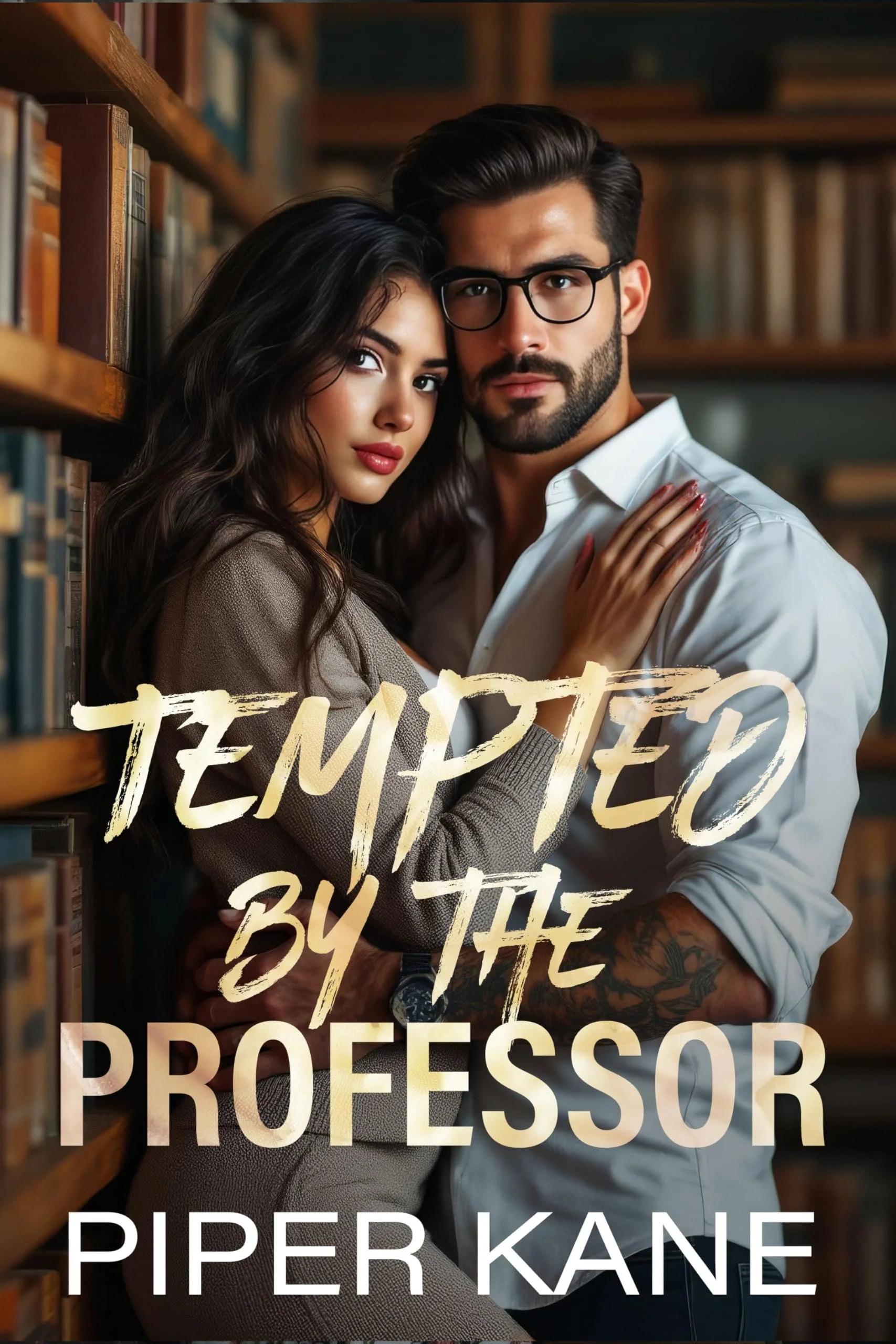 Book cover for Tempted by the Professor, a standalone romance by Piper Kane